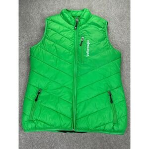 Clique Volkswagen Puffer Vest Men's‎ M Green Quilted Zip Front Lightweight